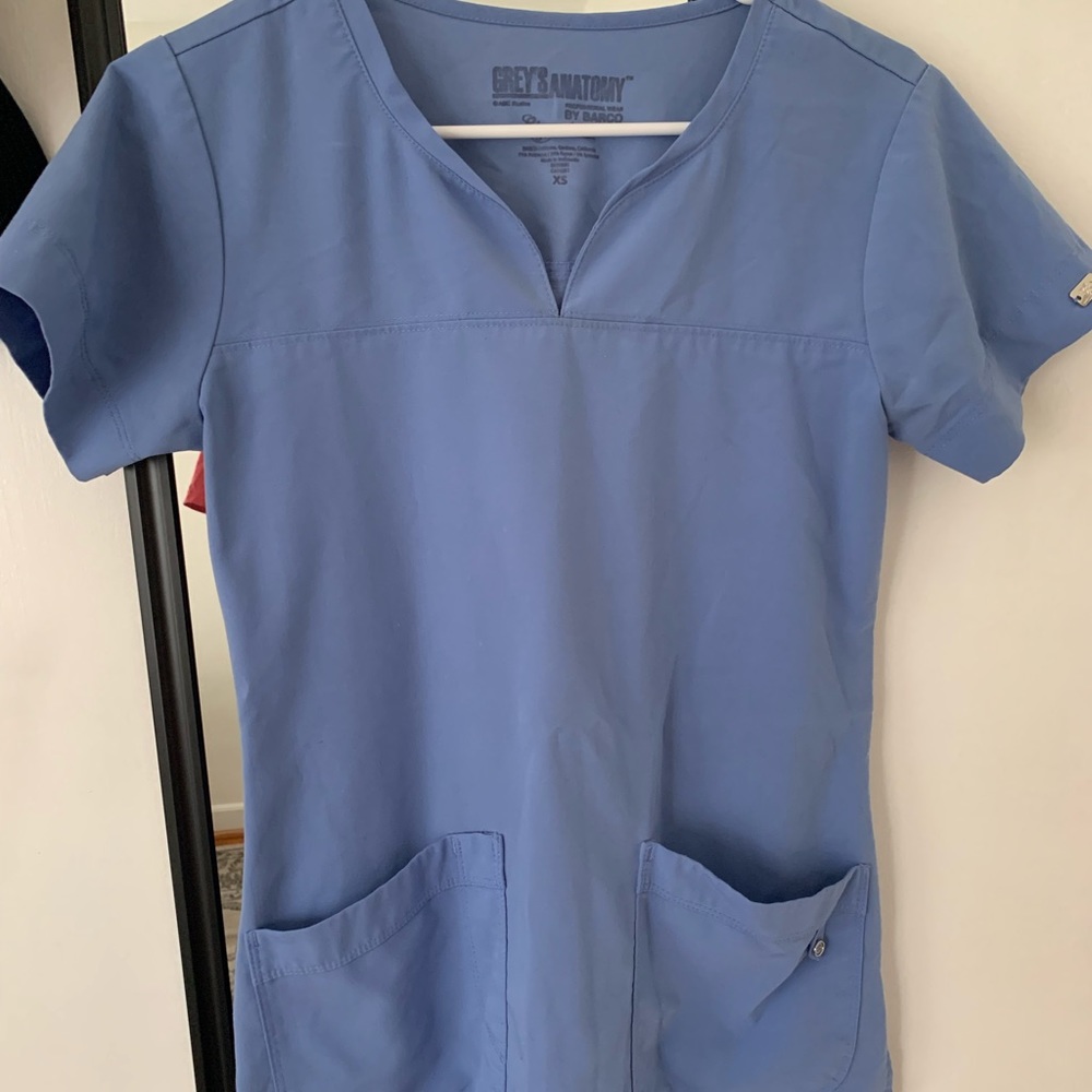 Greys Anatomy Ceil Blue Scrub Top - XS